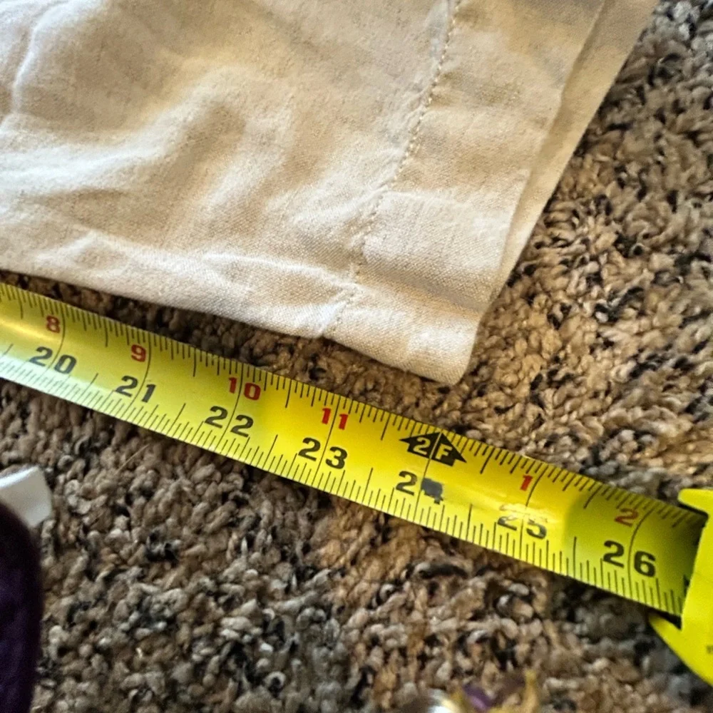 Madewell | Linen Blend Track Trousers in Natural L 30%off w♥️ #74 - Picture 7 of 8